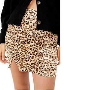 Free People Avas Print Miniskirt